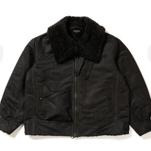 Engineered Garments B3 bomber jacket faux suede in black